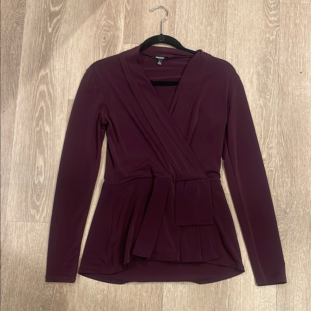 Elegant Purple Wrap Top